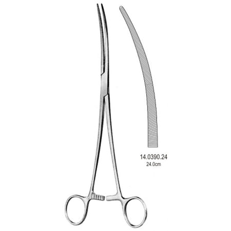 Crafoord Bronchus Clamp Curved 24cm - Surgix Instruments Medical Stainless Steel Hemostatic Clamp