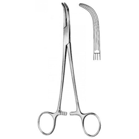 Lower Gall Duct Forceps Curved 18cm - Surgix Instruments Medical Stainless Steel Hemostatic Clamp