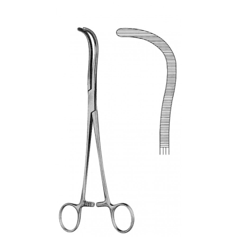 Guyon Pedicle Clamp Curved 23cm - Surgix Instruments Medical Stainless Steel Hemostatic Clamp