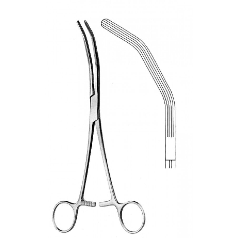 Herrick Kidney Pedicle clamp Curved 23cm - Surgix Instruments Medical Stainless Steel Hemostatic Clamp