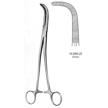 Gray Gall Duct Clamp 23cm Figure 2 - Surgix Instruments Medical Stainless Steel Hemostatic Clamp