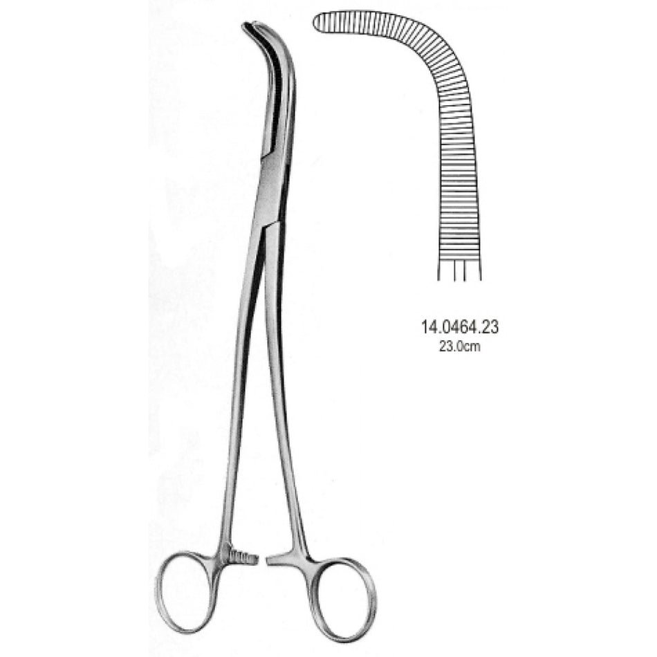 Gray Gall Duct Clamp 23cm Figure 2 - Surgix Instruments Medical Stainless Steel Hemostatic Clamp