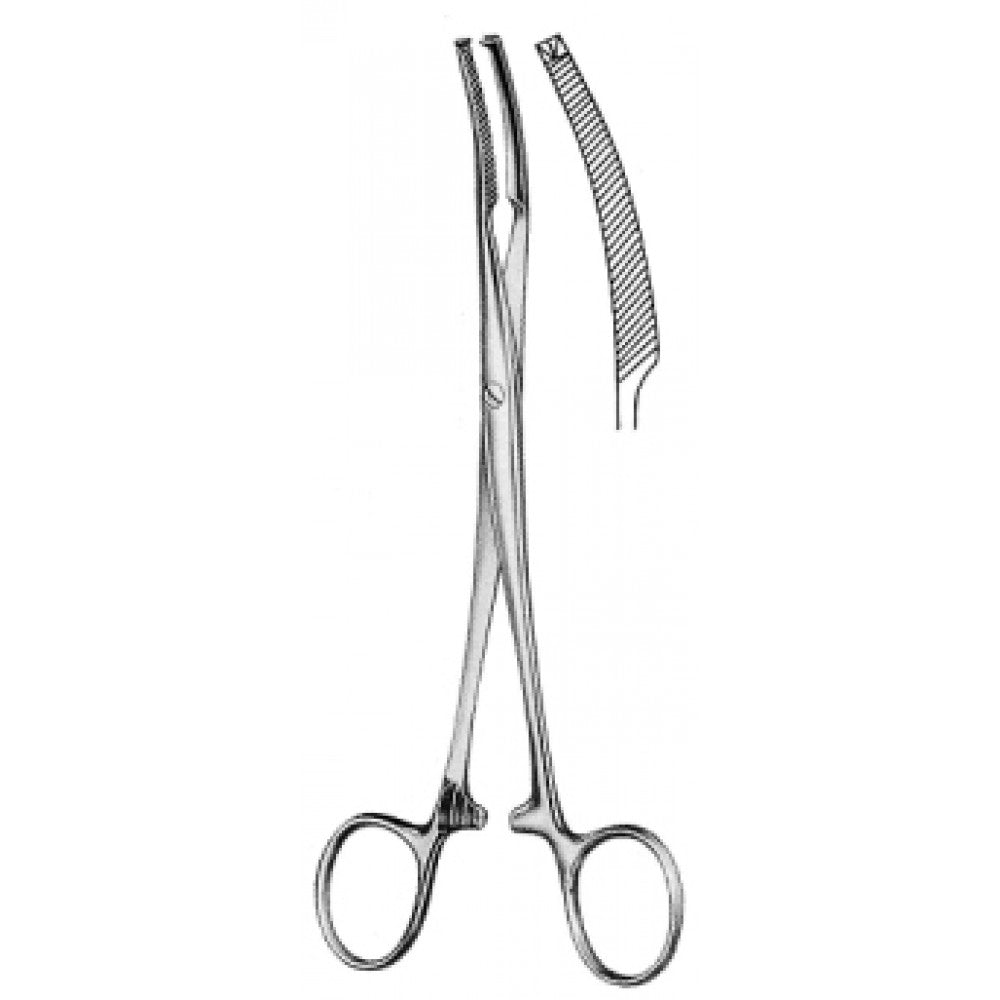 Mikulicz Peritoneal Forceps 1x2 Teeth Teeth, 18cm - Surgix Instruments Medical Stainless Steel Hemostatic Clamp
