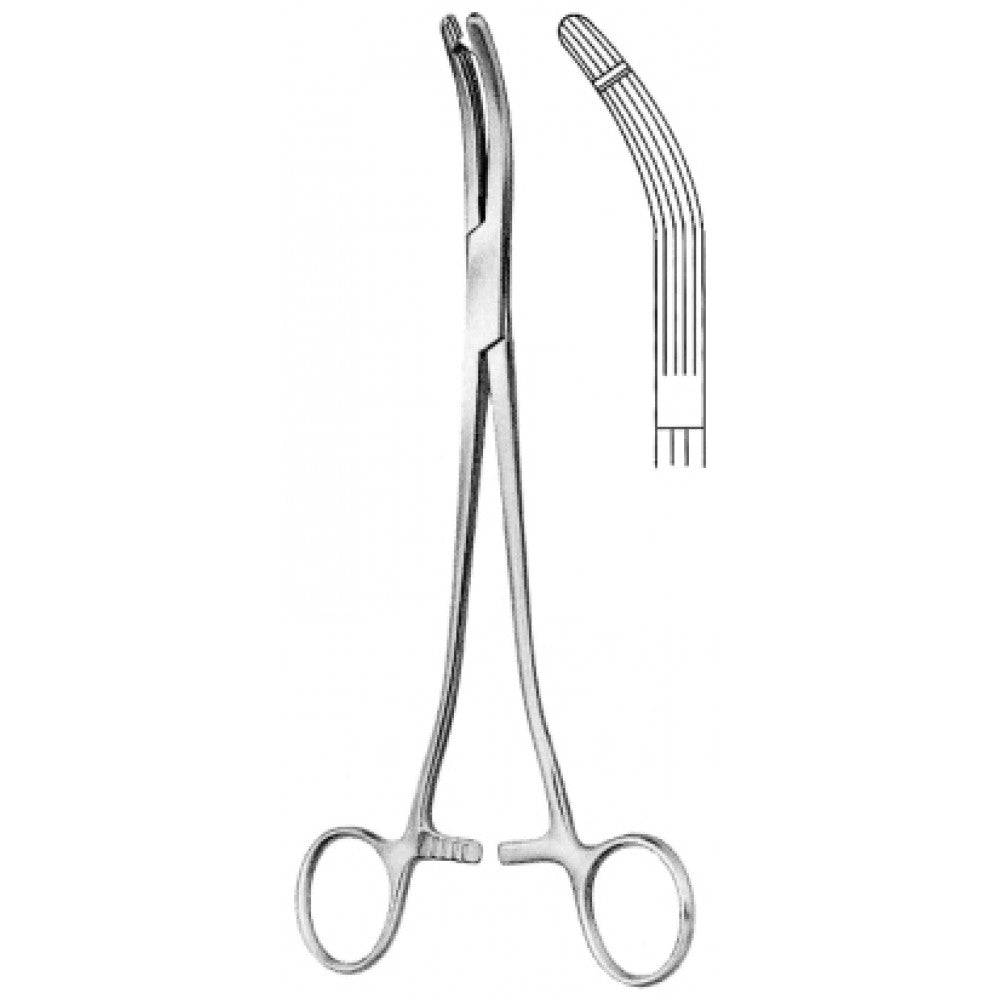 Heaney Ballentine Hyst. Forceps Curved 1 Tooth 21cm - Surgix Instruments Medical Stainless Steel Hemostatic Clamp