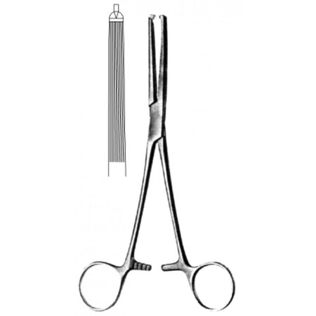 Gwilliams Hystrectomy Forceps Straight 1x2 Teeth Teeth, 20cm - Surgix Instruments Medical Stainless Steel Hemostatic Clamp