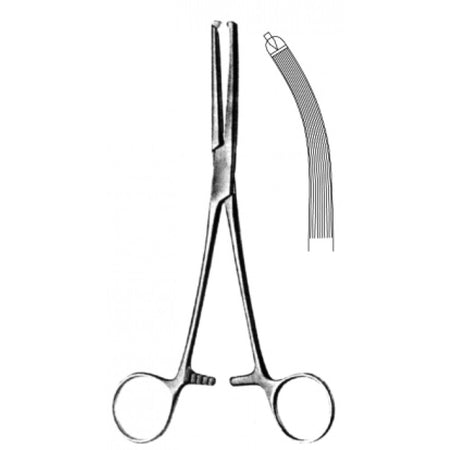 Gwilliams Hystrectomy Forceps Curved 1x2 Teeth Teeth, 20cm - Surgix Instruments Medical Stainless Steel Hemostatic Clamp