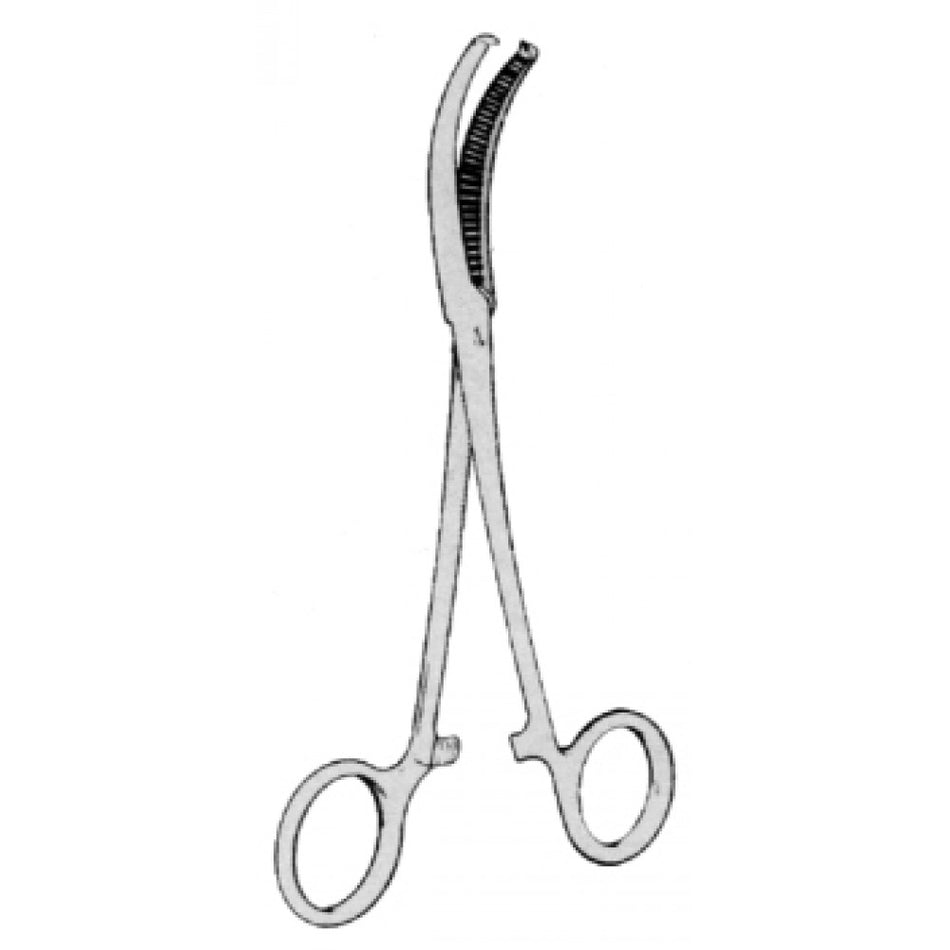 Berkeley Hysterectomy Forceps Curved on flat 20cm - Surgix Instruments Medical Stainless Steel Hemostatic Clamp