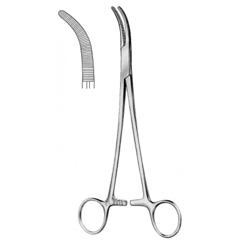 Moynihan Clamp short jaws Curved 23cm - Surgix Instruments Medical Stainless Steel Hemostatic Clamp
