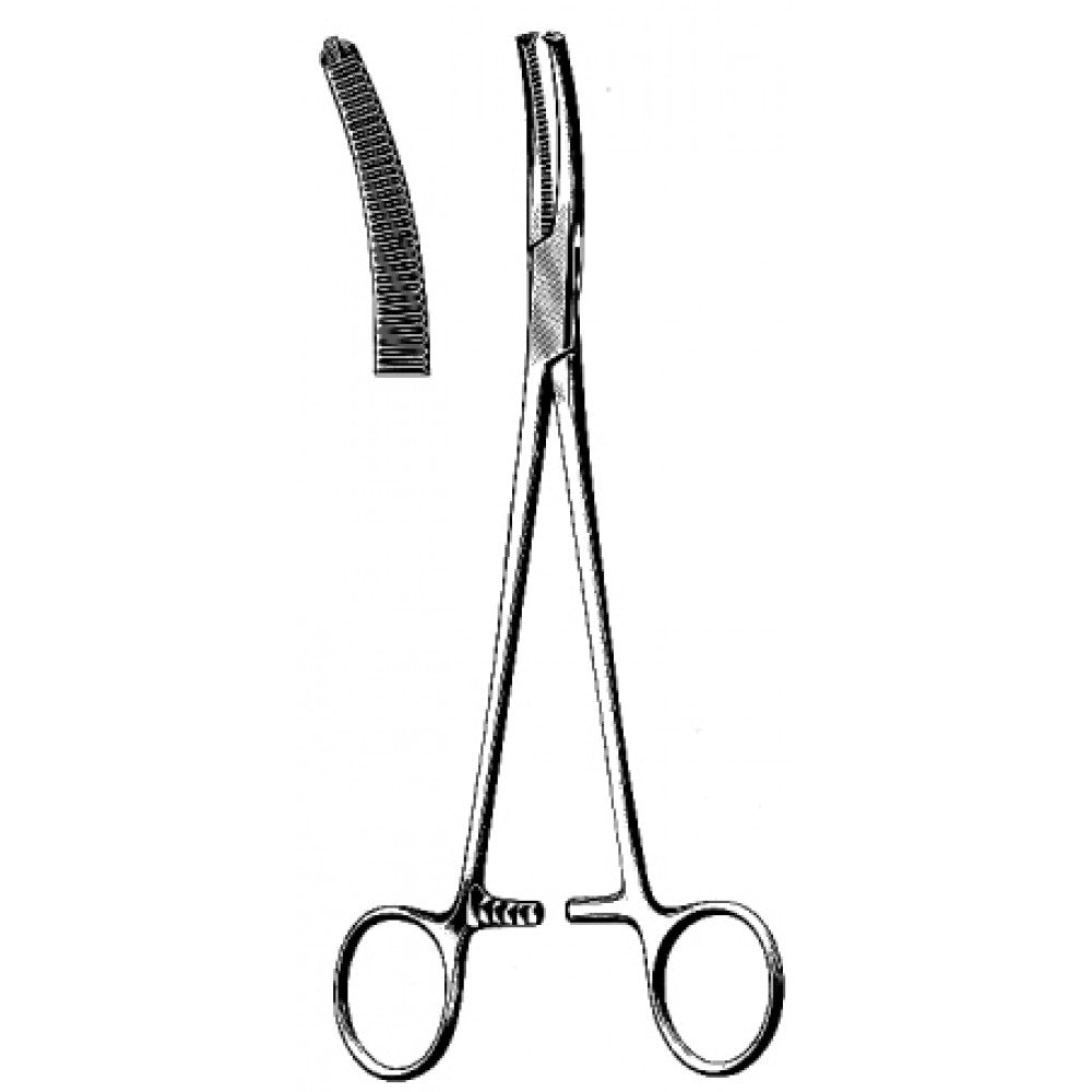 Wertheim Hystrectomy Forceps 1x2 Teeth Teeth 22cm - Surgix Instruments Medical Stainless Steel Hemostatic Clamp