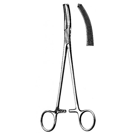 Wertheim Hystrectomy Forceps 1x2 Teeth Teeth 23cm - Surgix Instruments Medical Stainless Steel Hemostatic Clamp