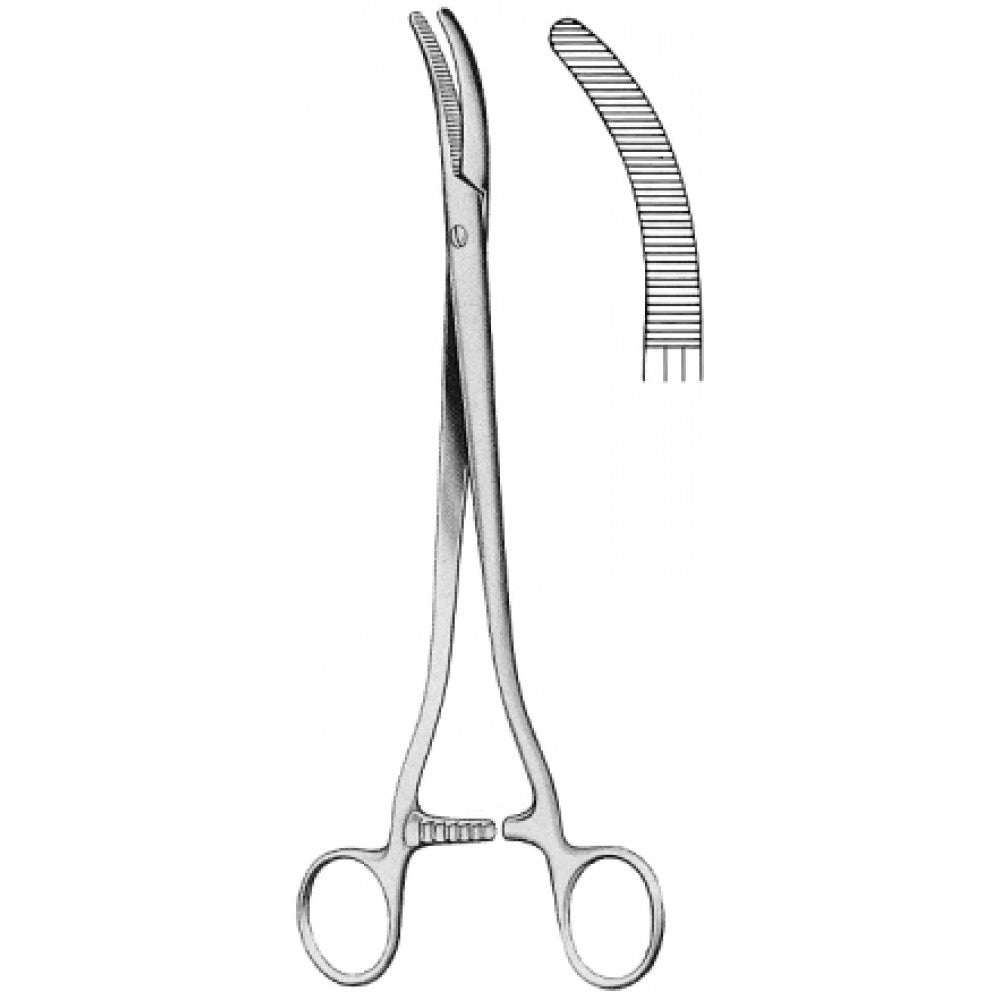 Segond Landau Hystrectomy Forceps Curved 24cm - Surgix Instruments Medical Stainless Steel Hemostatic Clamp