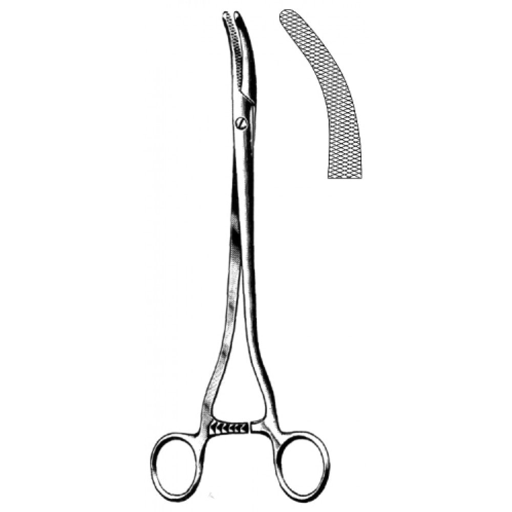 Wertheim Hystrectomy Forceps heavy patt.Curved 25cm - Surgix Instruments Medical Stainless Steel Hemostatic Clamp