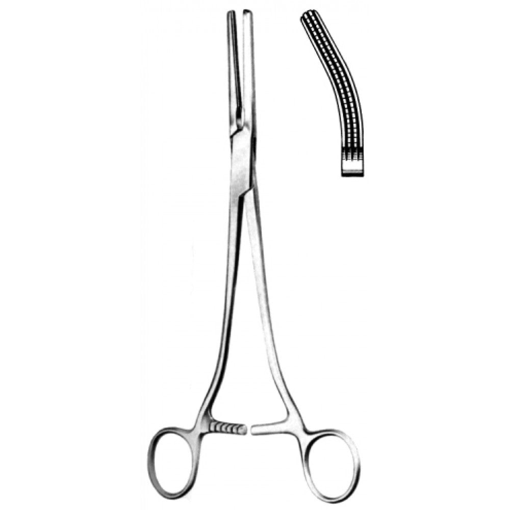 Rogers/Heaney Hyst. Forceps S/Curved Atrauma 21.5cm - Surgix Instruments Medical Stainless Steel Hemostatic Clamp