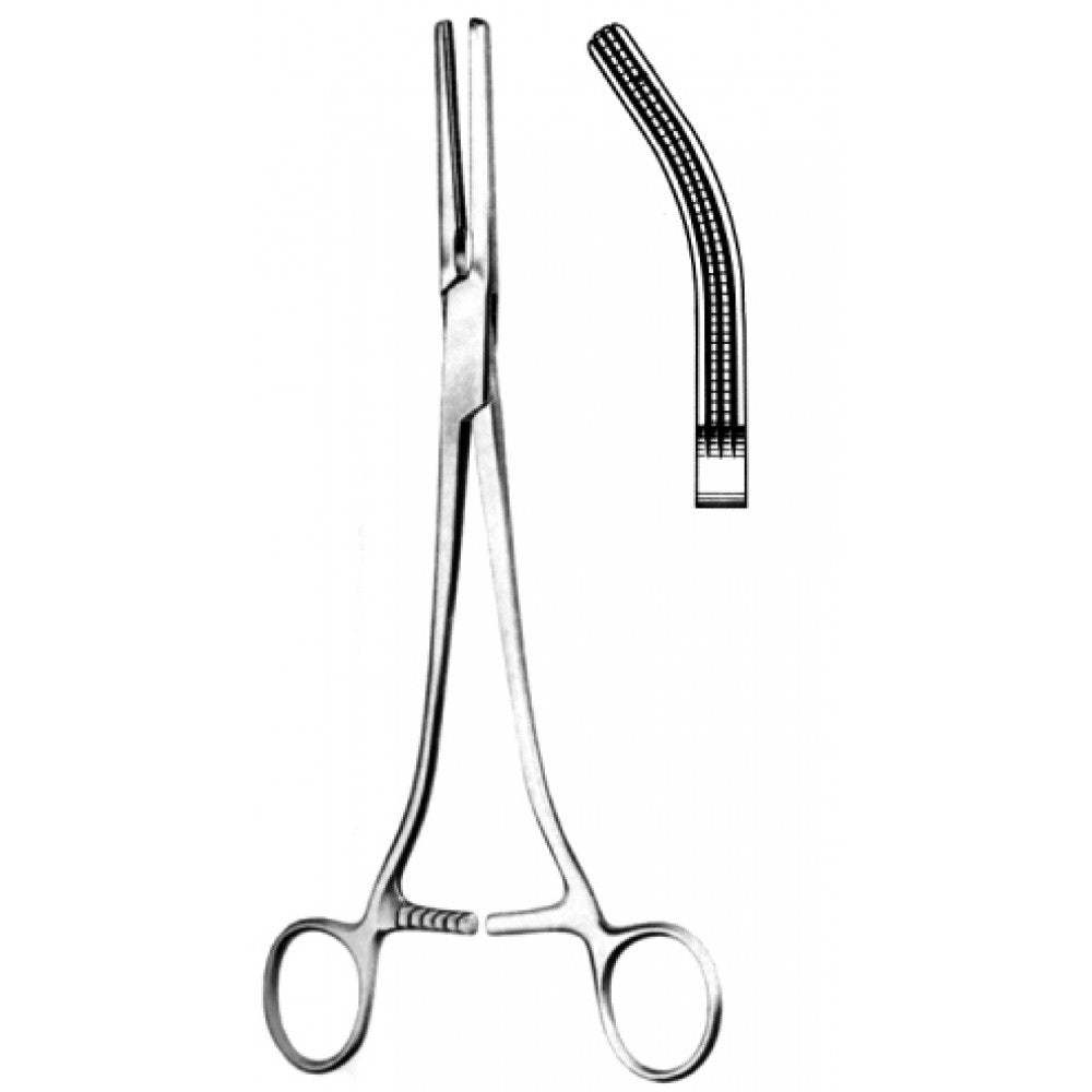 Rogers Hyst. Forceps semi Curved Atraumatic 25cm - Surgix Instruments Medical Stainless Steel Hemostatic Clamp