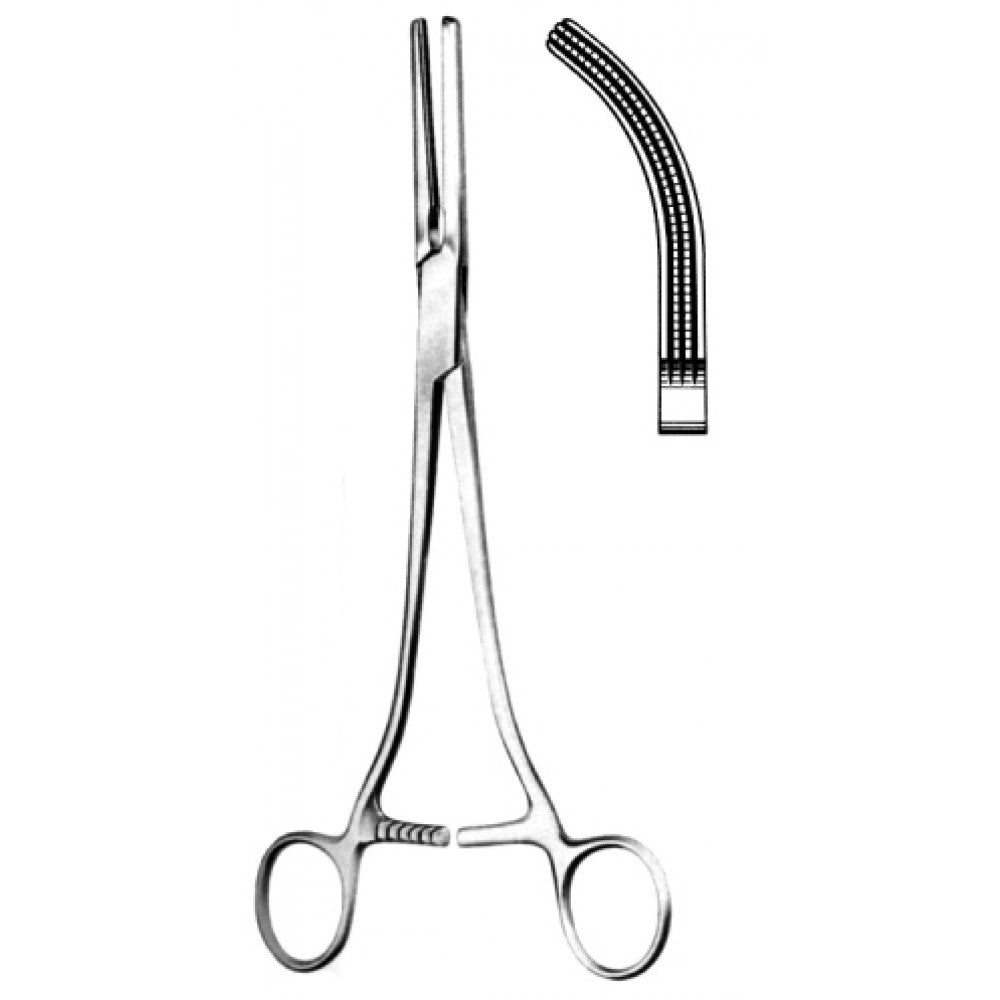 Rogers Hyst. Forceps Curved Atraumatic 24.5cm - Surgix Instruments Medical Stainless Steel Hemostatic Clamp
