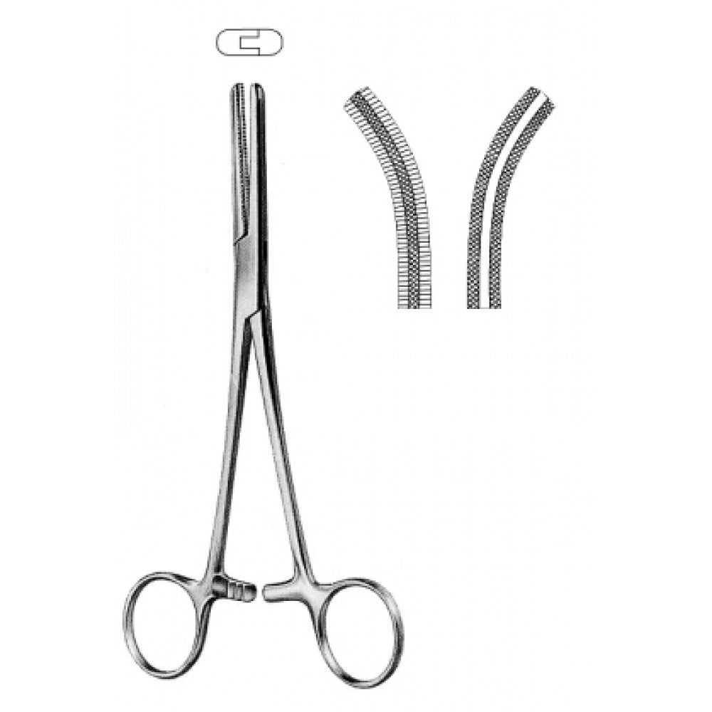 Fergusson Angiotribe Forceps Curved 16cm - Surgix Instruments Medical Stainless Steel Hemostatic Clamp