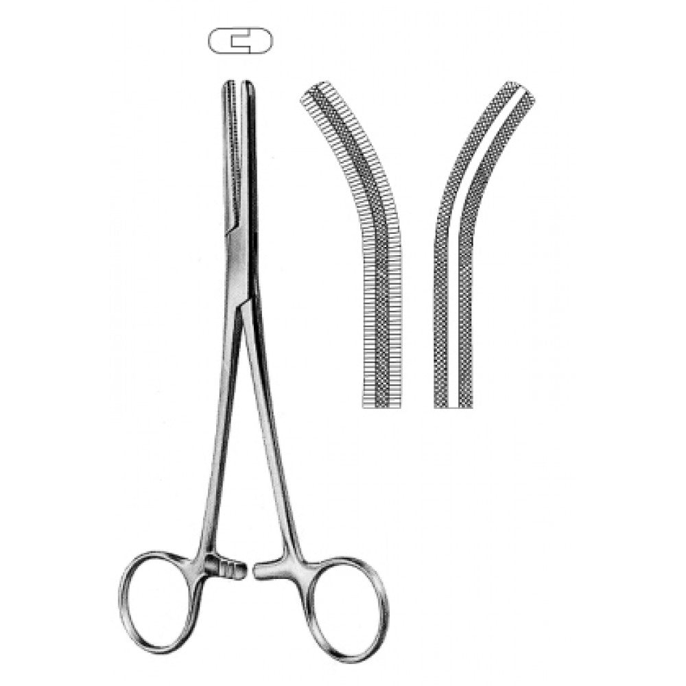 Fergusson Angiotribe Forceps Curved 20cm - Surgix Instruments Medical Stainless Steel Hemostatic Clamp