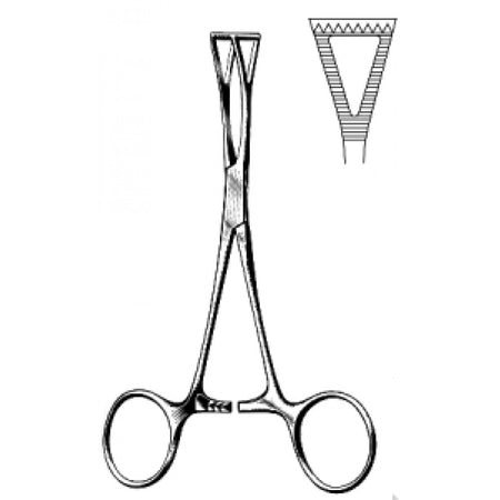 Collin Tissue Forceps triangular 14cm - Surgix Instruments Medical Stainless Steel Hemostatic Clamp