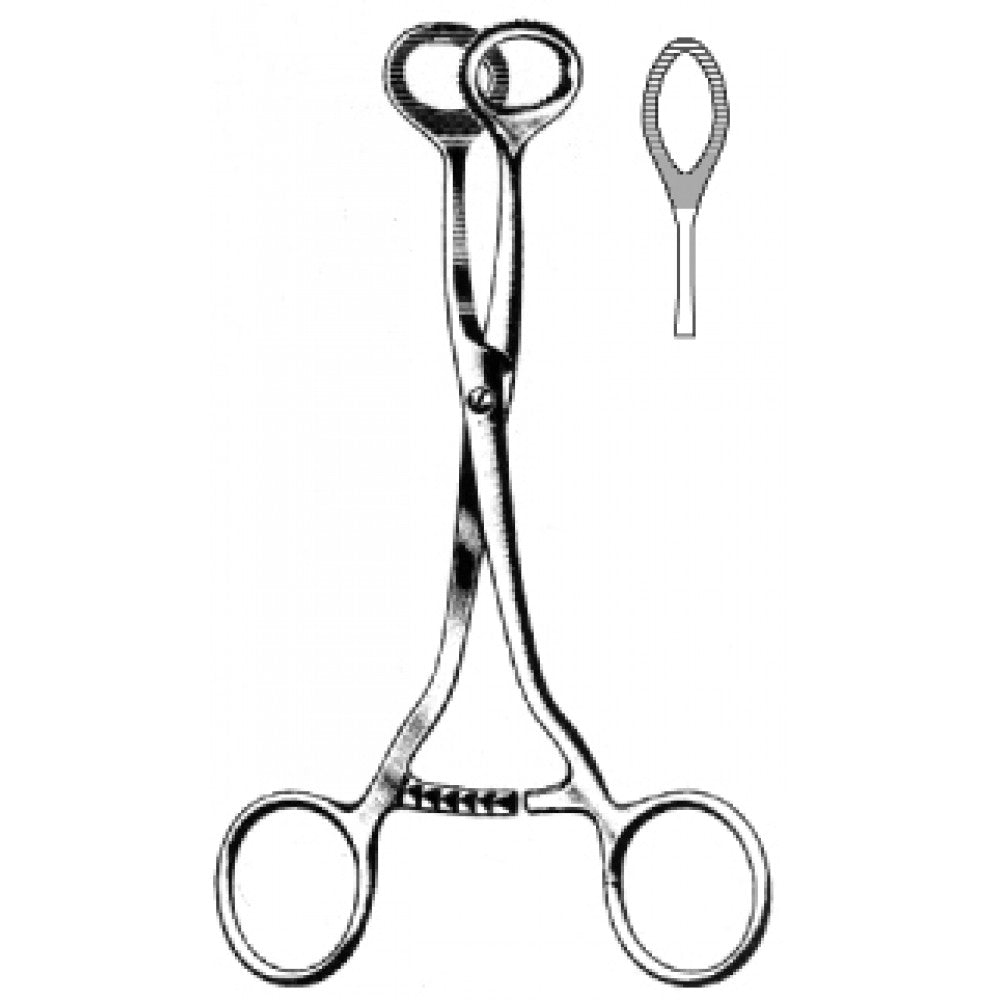 Collin Tumor Seizing Forceps Oval 16cm - Surgix Instruments Medical Stainless Steel Hemostatic Clamp