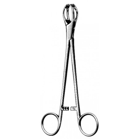 Lane Tissue Forceps 1x2 Teeth Teeth, 12.5cm, Fenestrated - Surgix Instruments Medical Stainless Steel Hemostatic Clamp