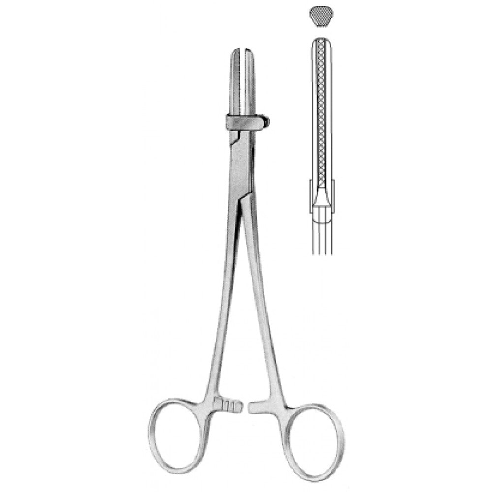 USA Model Tubing Clamp c/Serrated with clip 18cm - Surgix Instruments Medical Stainless Steel Hemostatic Clamp