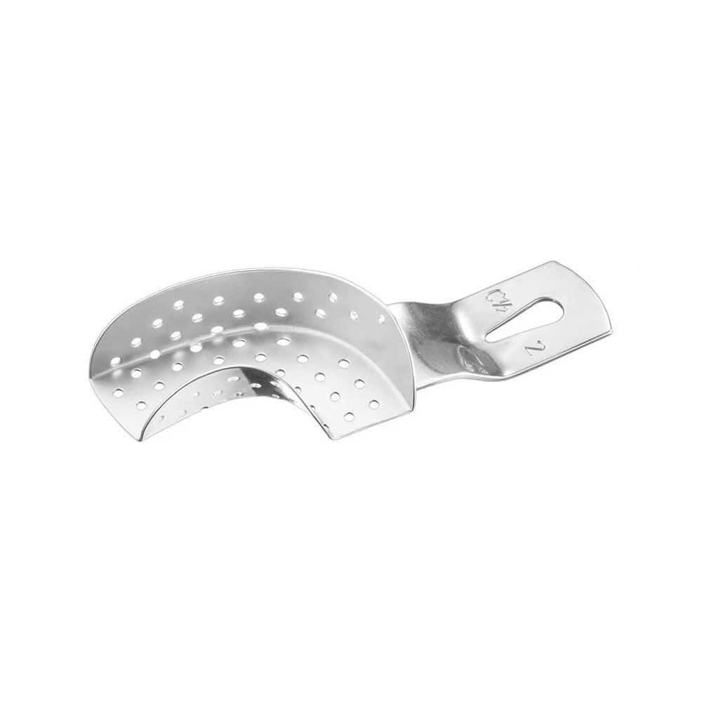 Impression tray, perf., part., 1/2L, size 2 – Impression Trays For Partial Impressions | Surgix Instruments