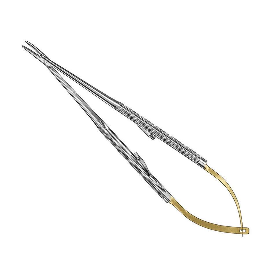 BARRAQUER, micro needle hold., 18cm, Curved, TC – Micro Needle Holders | Surgix Instruments