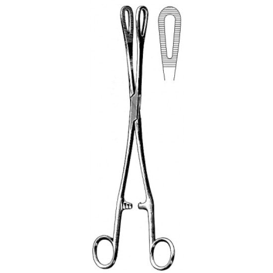 Rampley Swab Forceps Bent Shanks 18cm