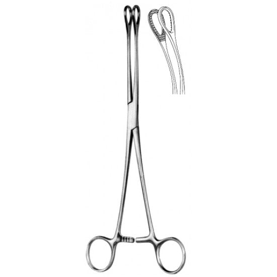 Foerster Sponge Holding Forceps Serrated Curved 25cm