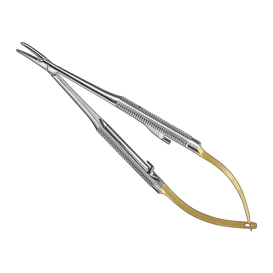 BARRAQUER, micro needle hold., 14cm, Curved, TC – Micro Needle Holders | Surgix Instruments