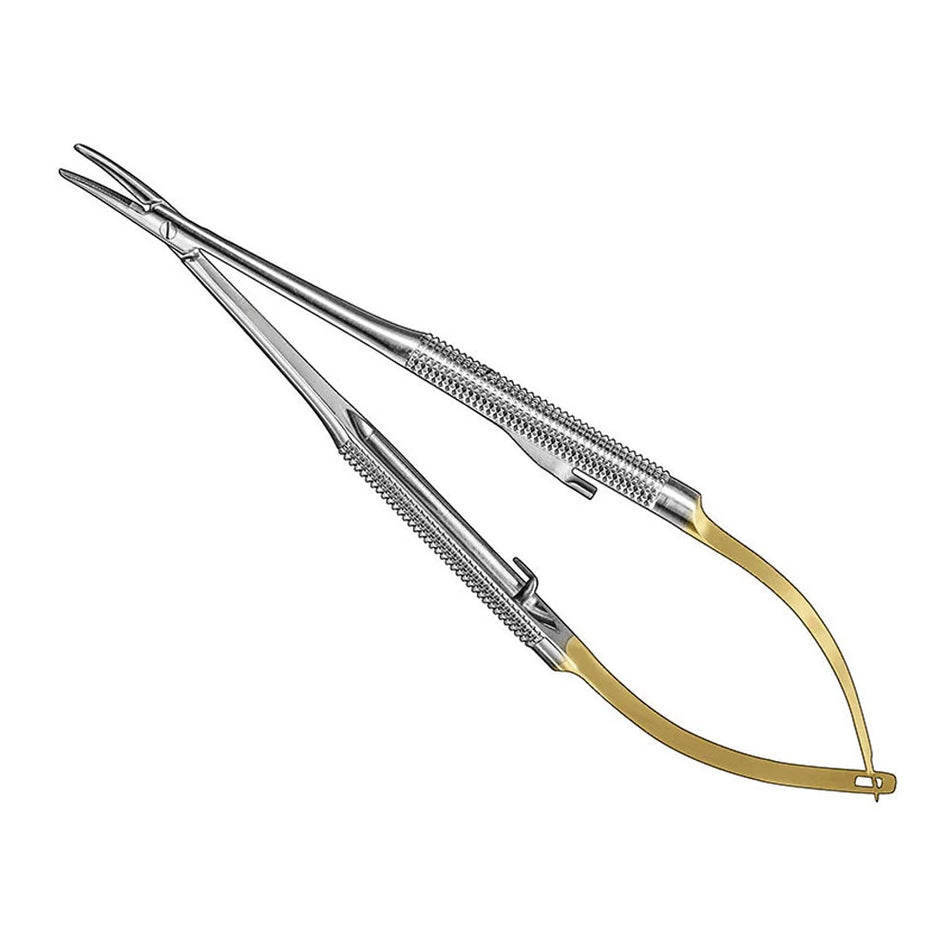 BARRAQUER, micro needle hold., 14cm, Curved, TC – Micro Needle Holders | Surgix Instruments