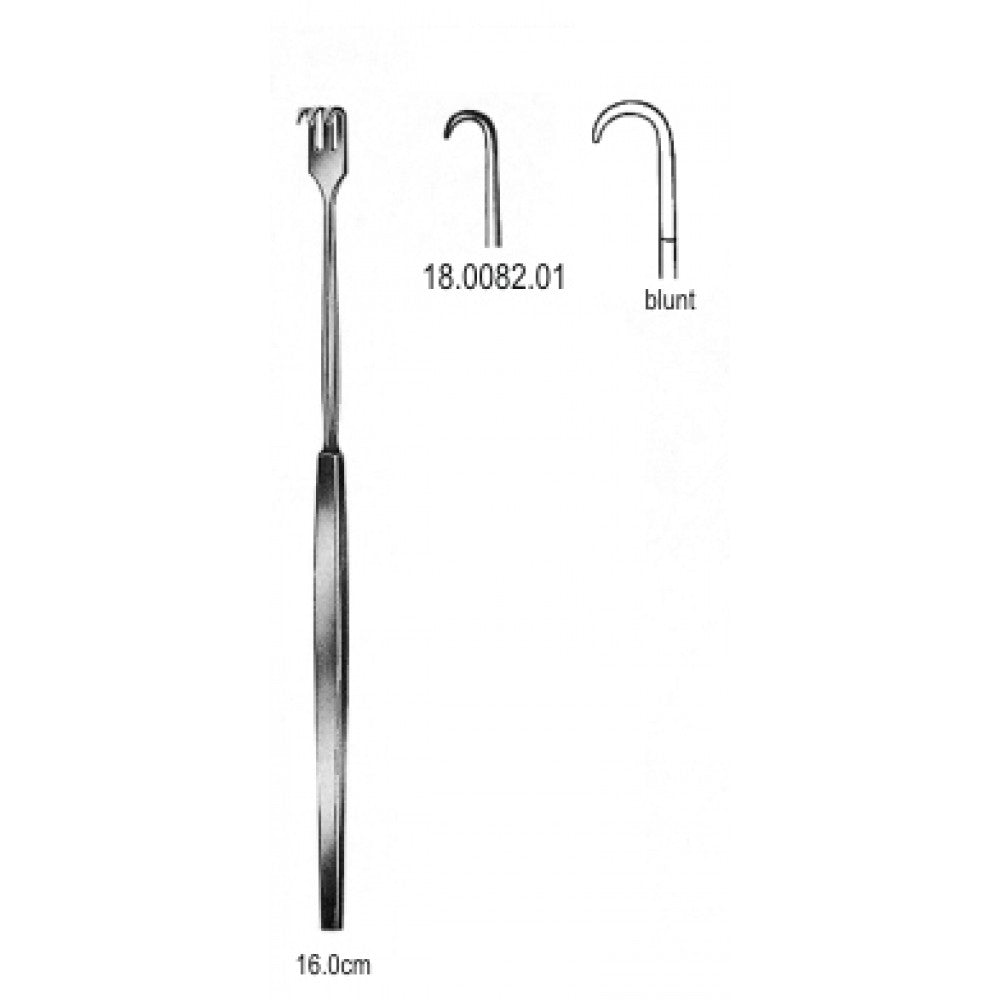 Hook Retractor blunt 1pr. 16cm - Surgix Instruments