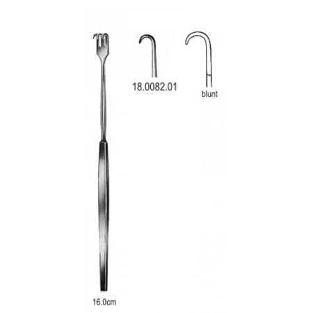 Hook Retractor blunt 1pr. 16cm - Surgix Instruments