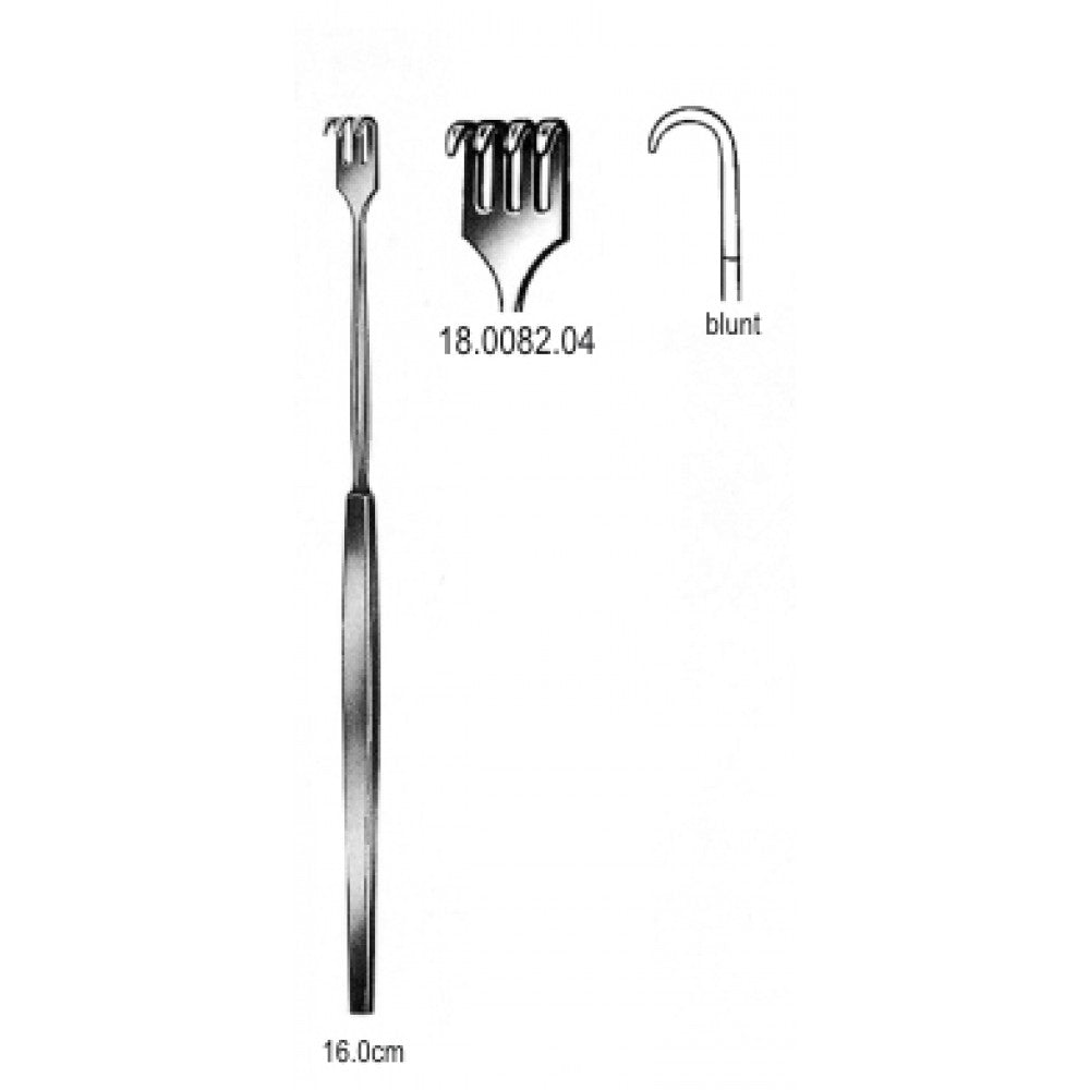Hook Retractor blunt 4pr. 16cm - Surgix Instruments