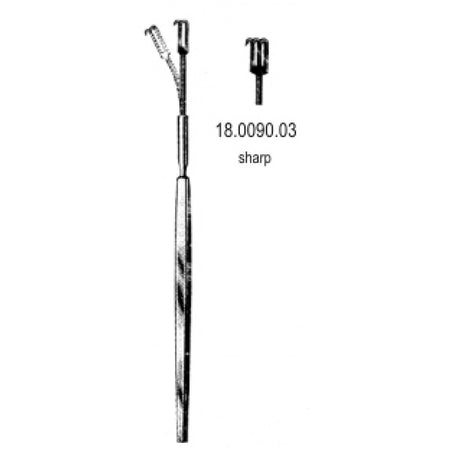 Hook Retractor sharp flexible 3pr. 16cm - Surgix Instruments