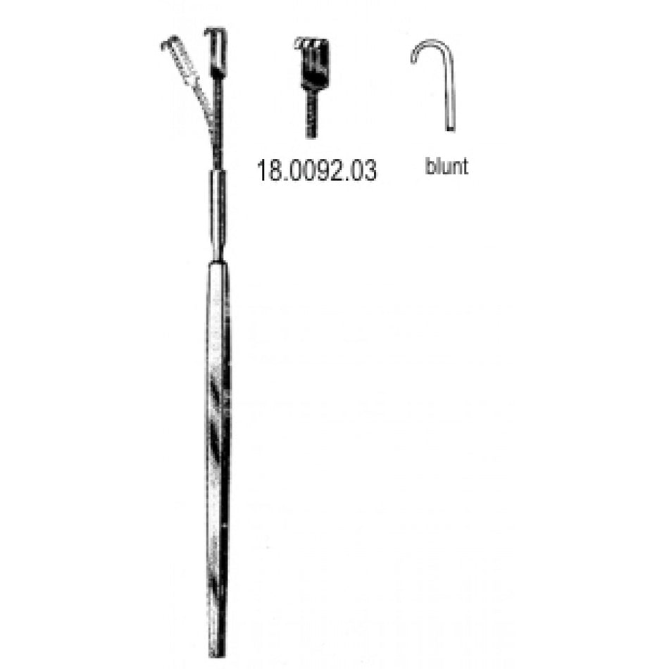 Hook Retractor blunt flexible 3pr. 16cm - Surgix Instruments