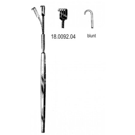 Hook Retractor blunt flexible 4pr. 16cm - Surgix Instruments