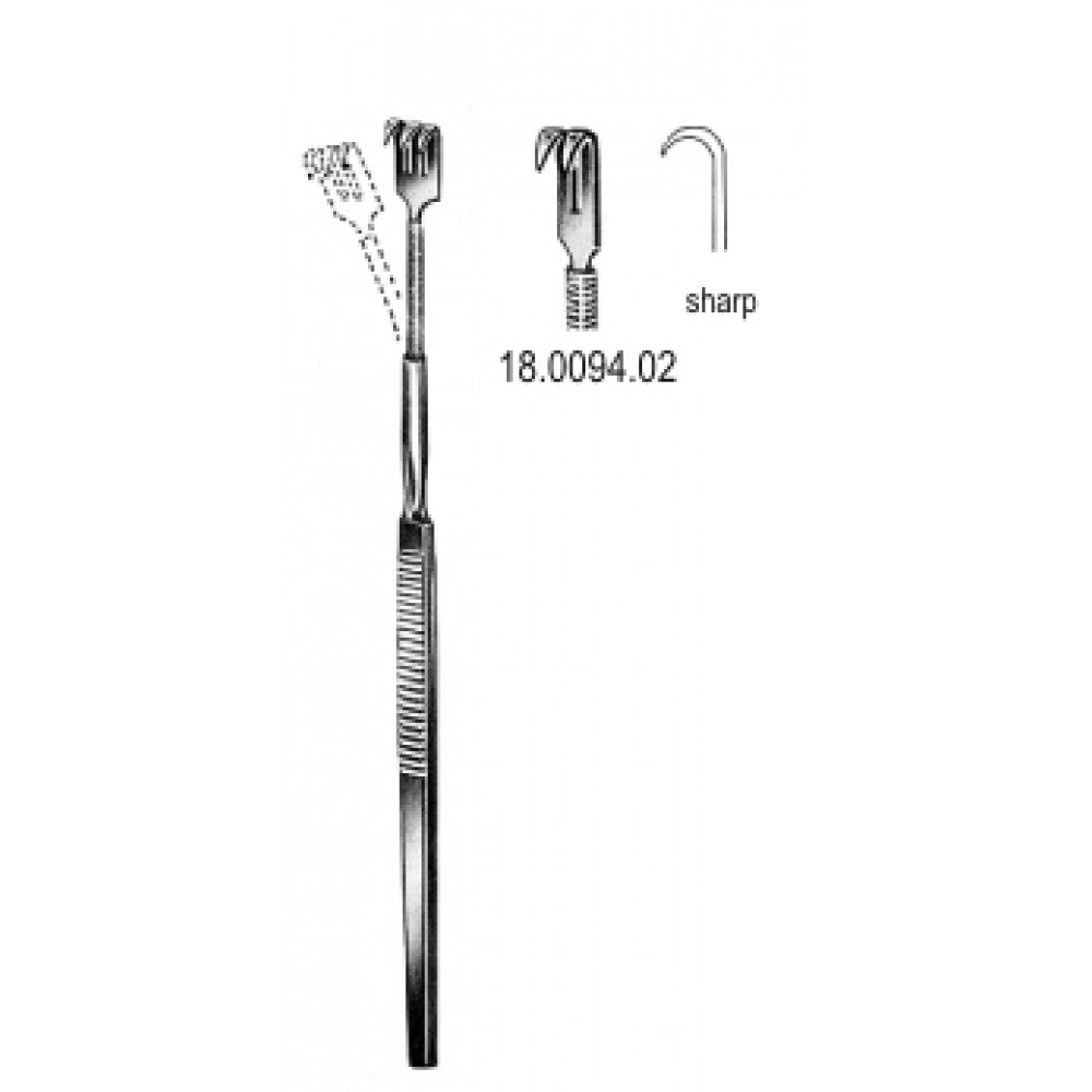 Retractor flexible sharp 2pr. 16cm - Surgix Instruments