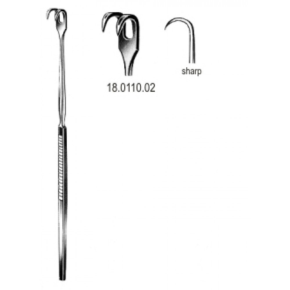 Retractor Tracheal sharp 2pr. 16cm - Surgix Instruments