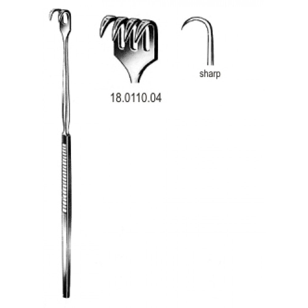 Retractor Tracheal sharp 4pr. 16cm - Surgix Instruments