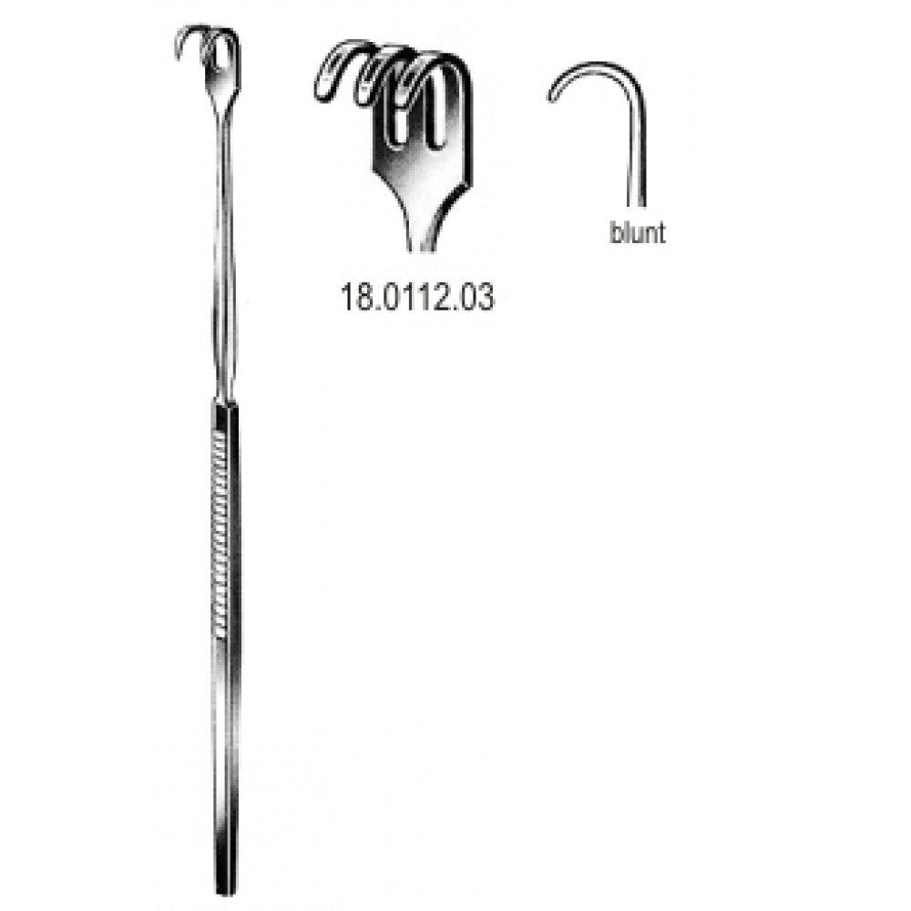 Retractor Tracheal blunt 3pr. 16cm - Surgix Instruments