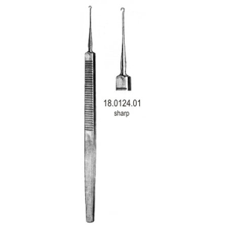 Graefe Skin Hook single sharp 16cm - Surgix Instruments