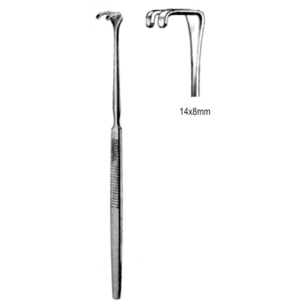 Micro Retractor with saddle Blade 14x8mm, 16cm - Surgix Instruments