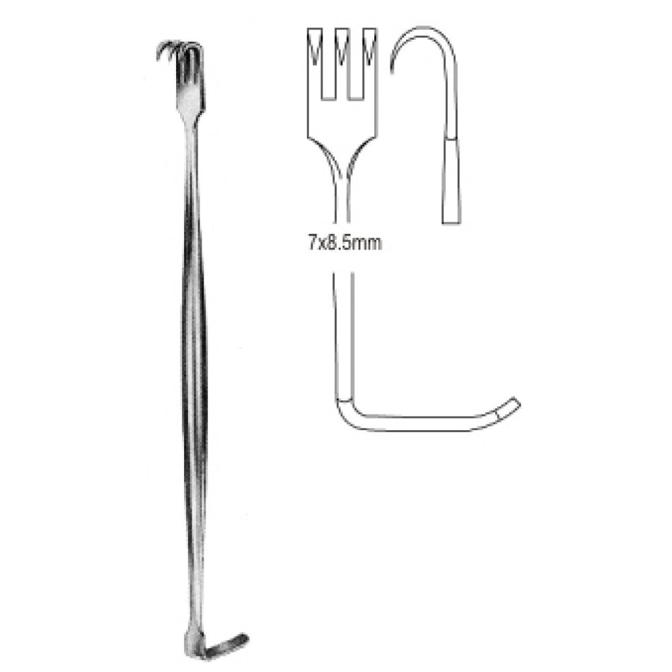 Senn Mueller (Kilner) Retractor Double-Ended Sharp. 16cm - Surgix Instruments