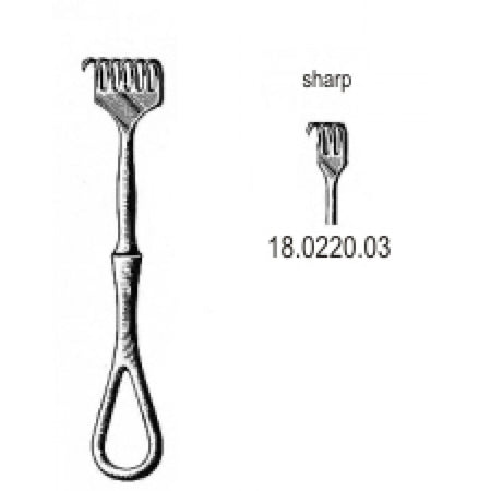Volkmann Retractor sharp 3pr. 11.5cm - Surgix Instruments