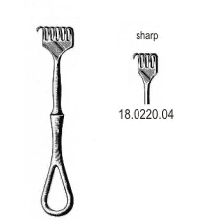 Volkmann Retractor sharp 4pr. 11.5cm - Surgix Instruments
