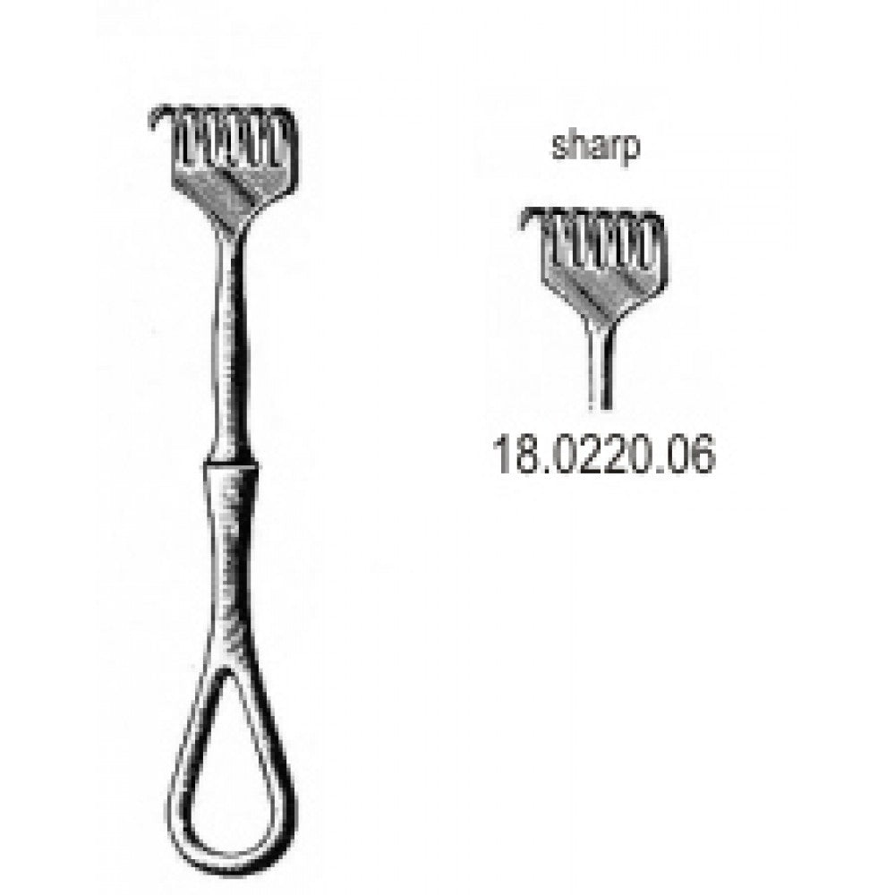 Volkmann Retractor sharp 6pr. 11.5cm - Surgix Instruments