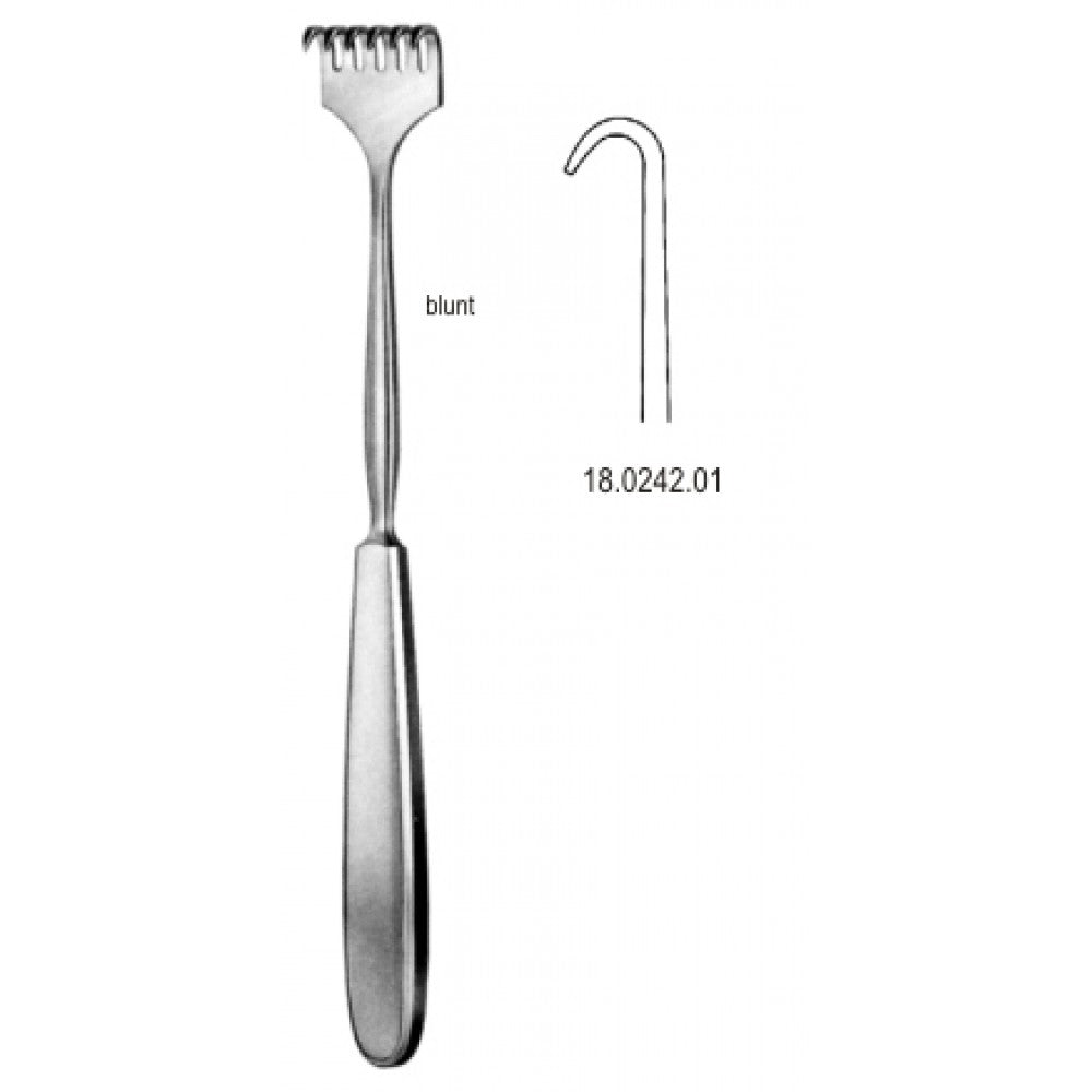 Volkmann Retractor 1.prong blunt 23cm - Surgix Instruments
