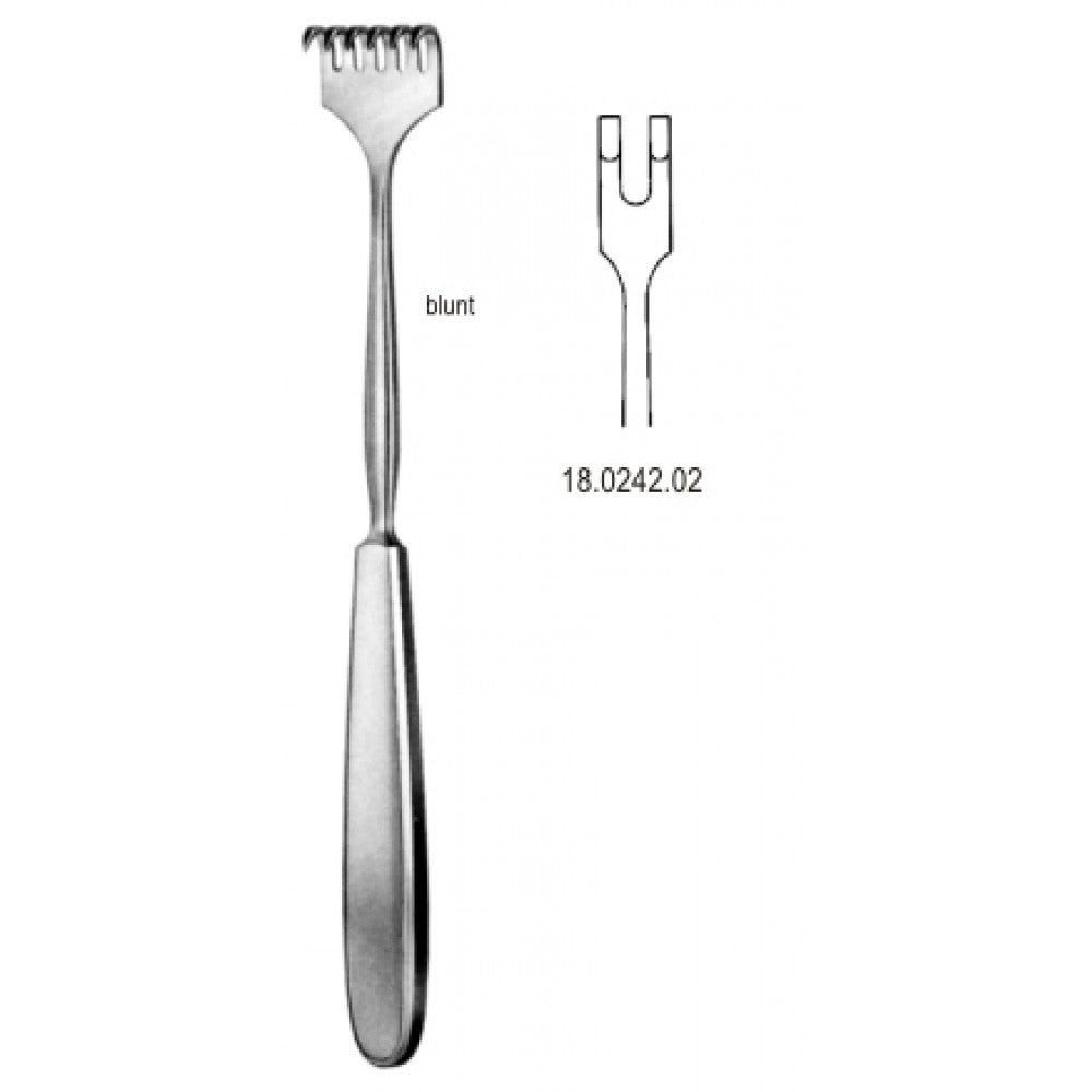 Volkmann Retractor 2.prong blunt 23cm - Surgix Instruments