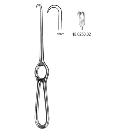 Volkmann Retractor sharp 2pr. 21.5cm - Surgix Instruments